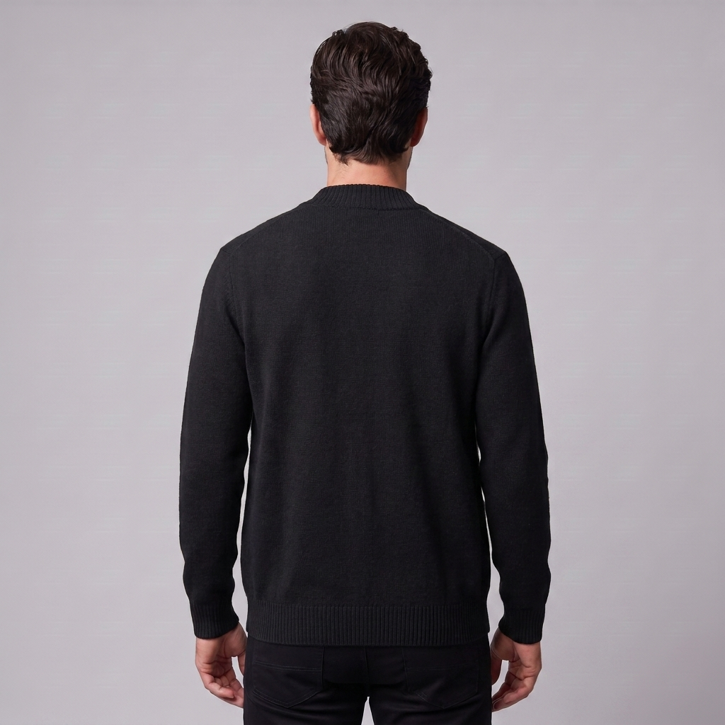 Men's Wool Button-Front Cardigan