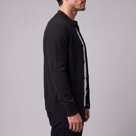 Men's Wool Button-Front Cardigan