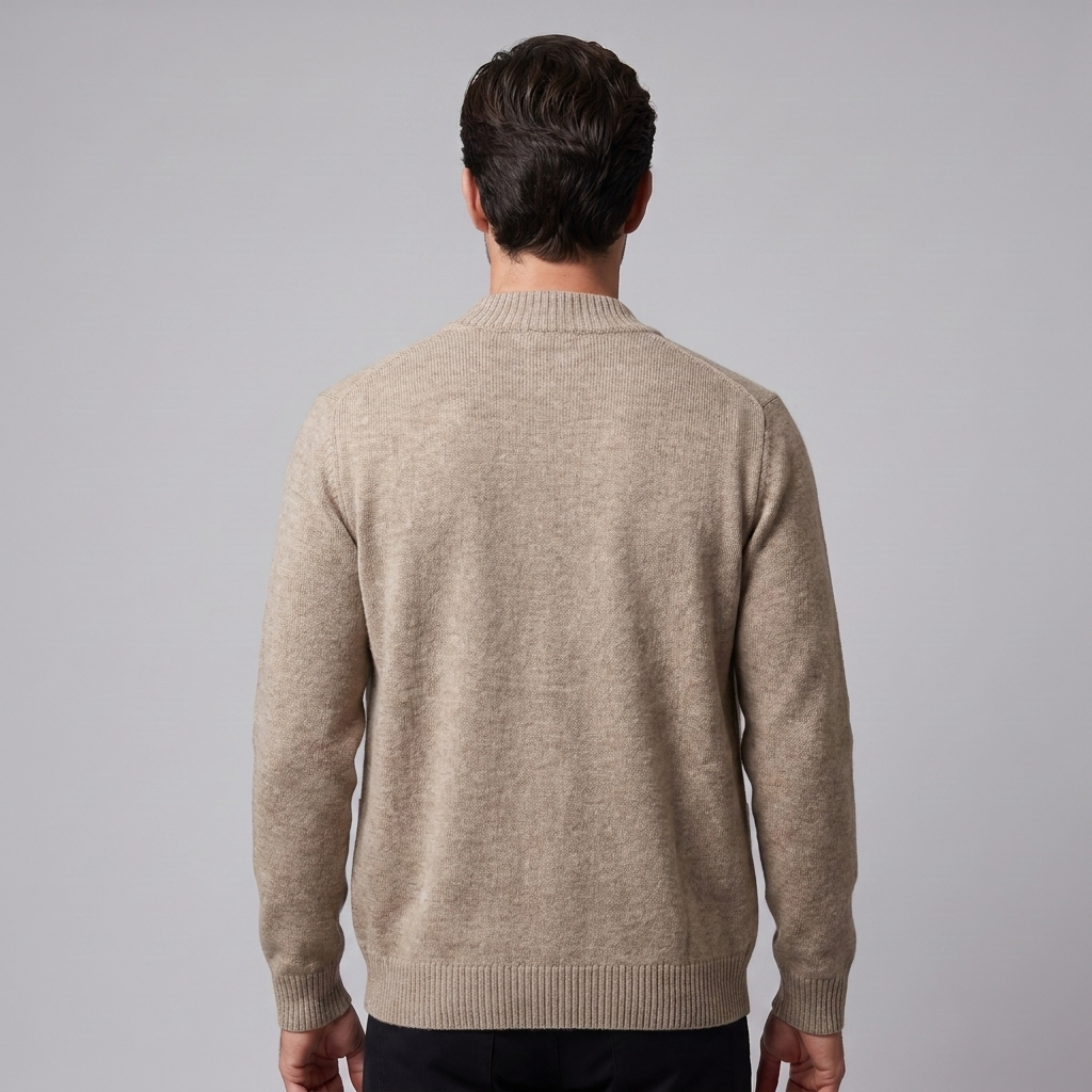 Men's Wool Button-Front Cardigan