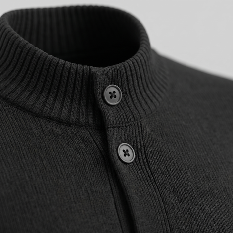 Men's Wool Button-Front Cardigan