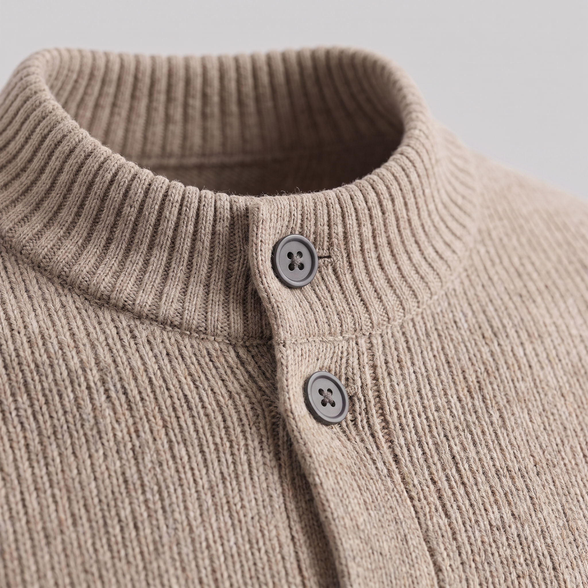 Men's Wool Button-Front Cardigan