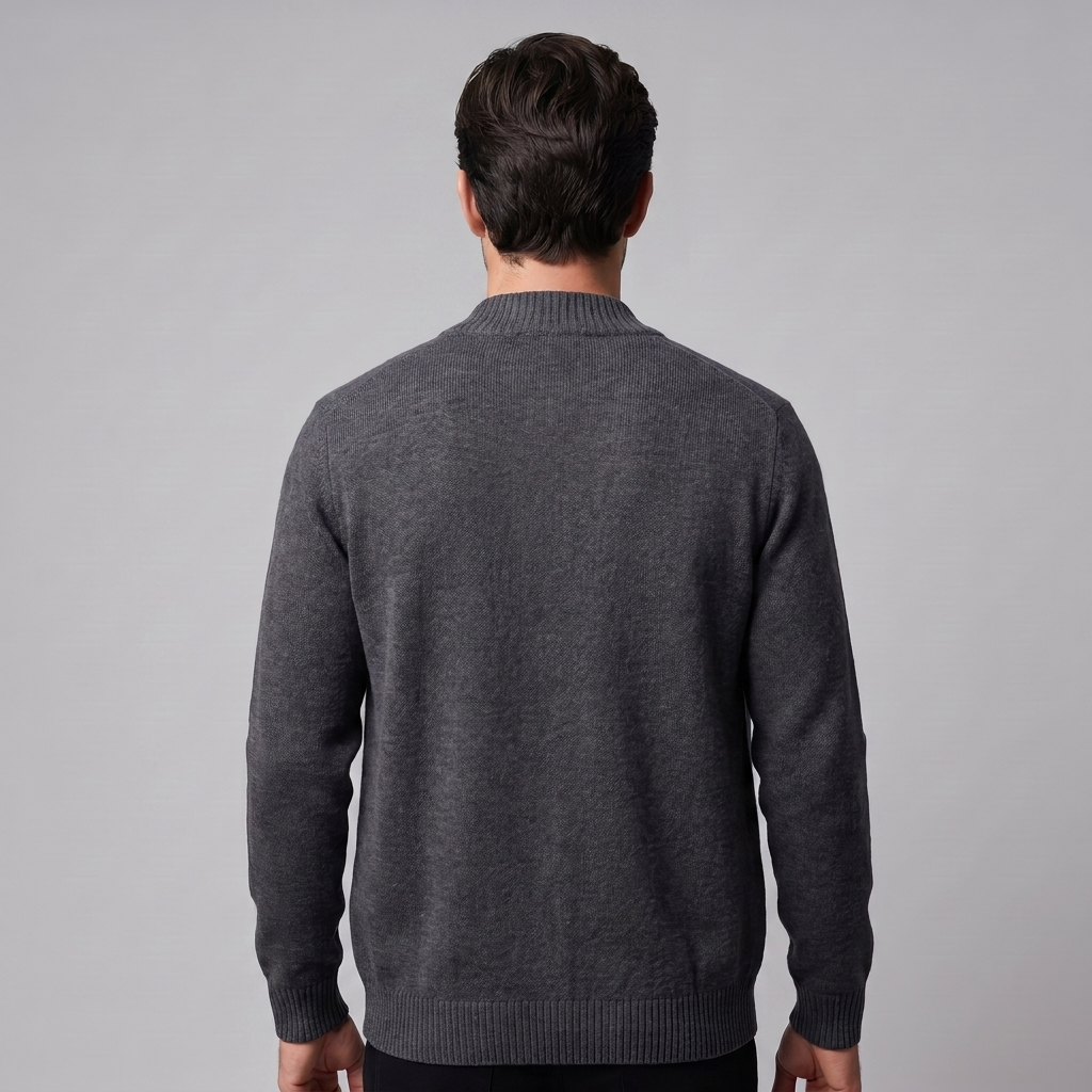 Men's Wool Button-Front Cardigan