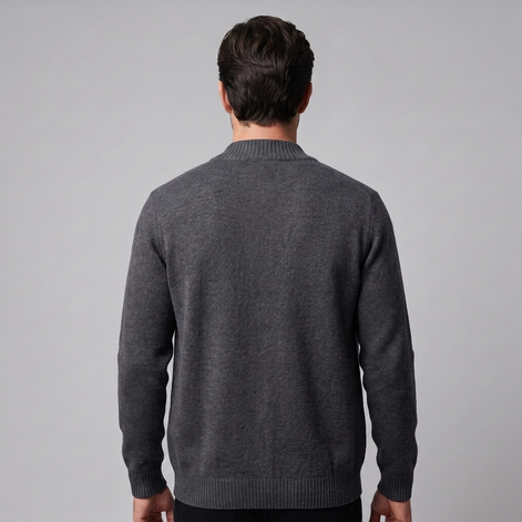 Men's Wool Button-Front Cardigan