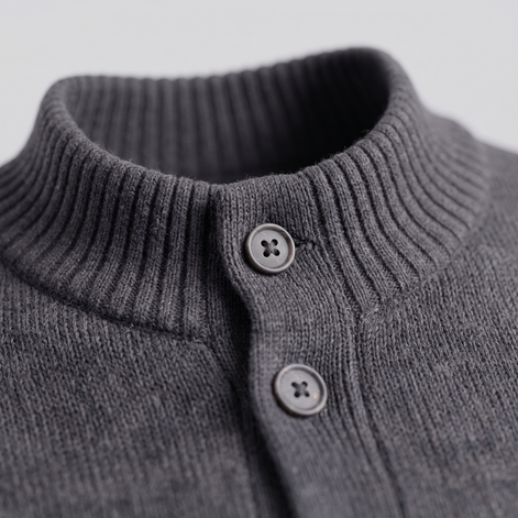 Men's Wool Button-Front Cardigan