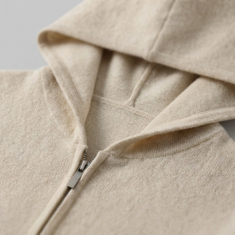 Men's Wool Full-Zip Knit Hooded Cardigan