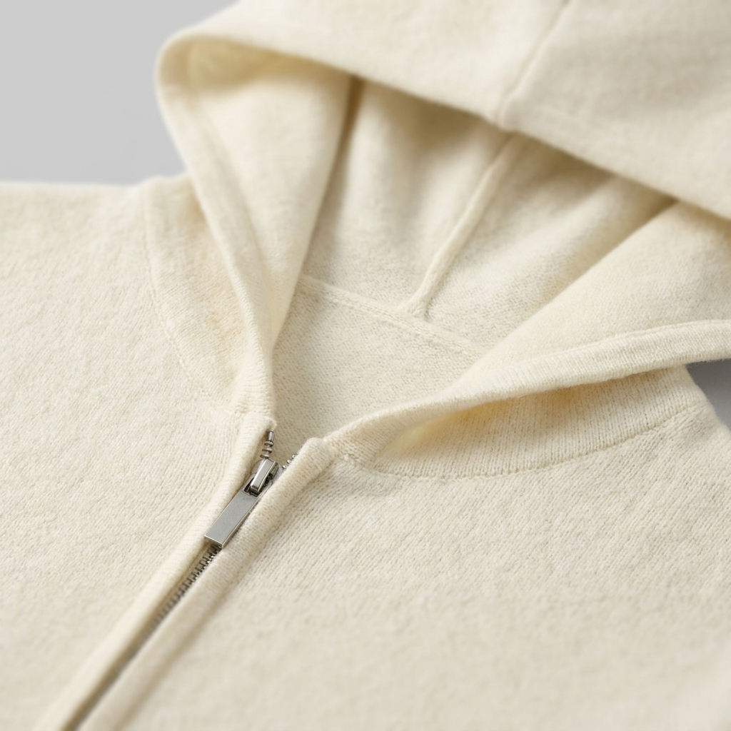 Men's Wool Full-Zip Knit Hooded Cardigan