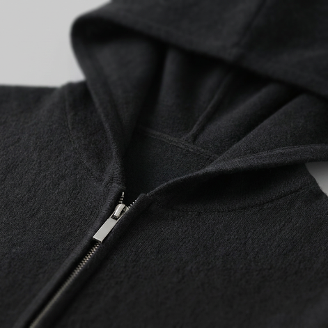 Men's Wool Full-Zip Knit Hooded Cardigan