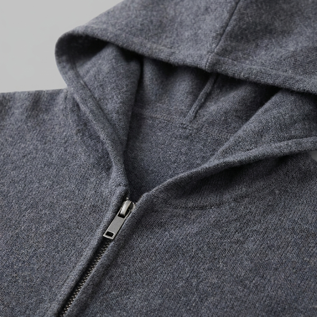 Men's Wool Full-Zip Knit Hooded Cardigan