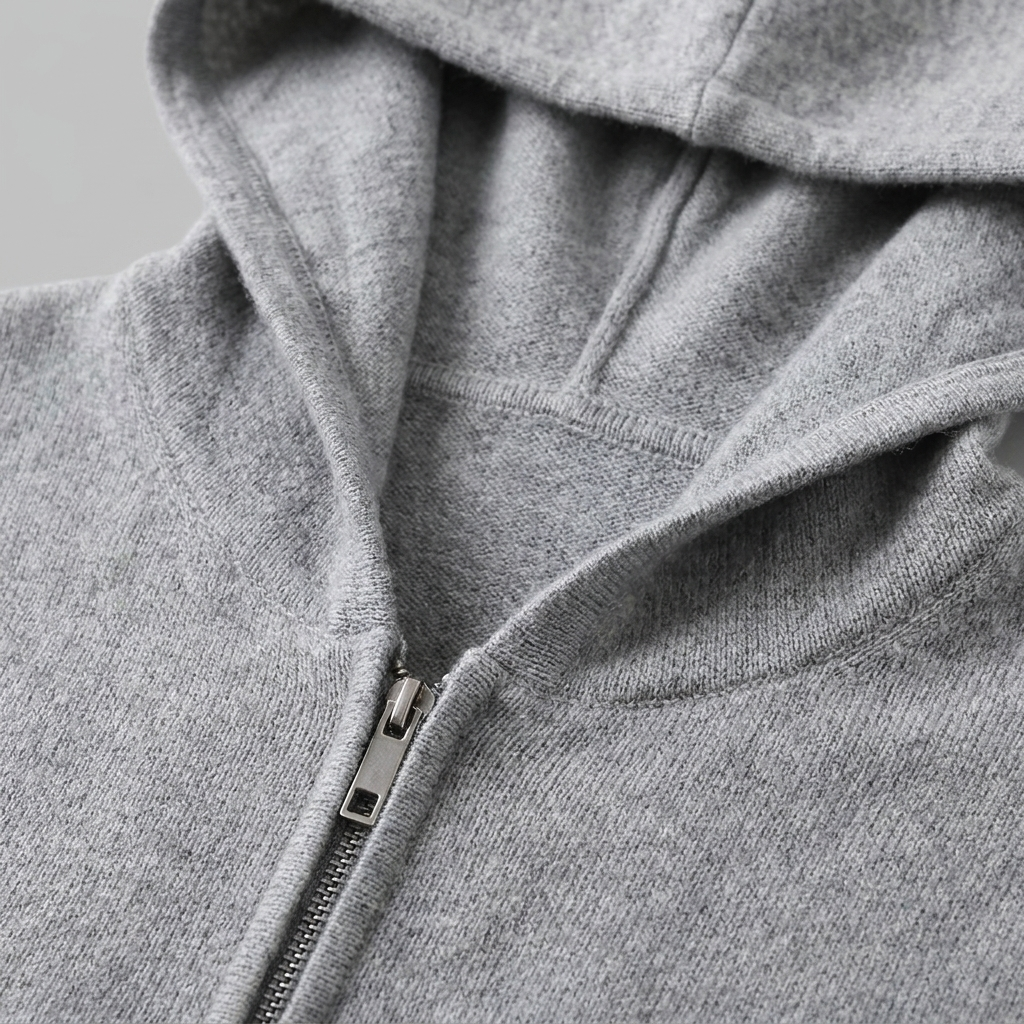 Men's Wool Full-Zip Knit Hooded Cardigan