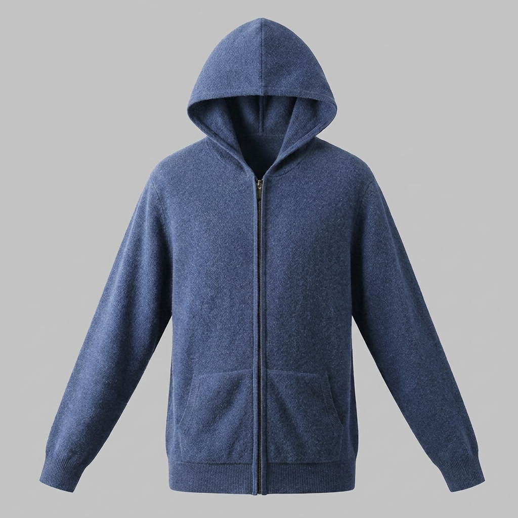 Men's Wool Full-Zip Knit Hooded Cardigan