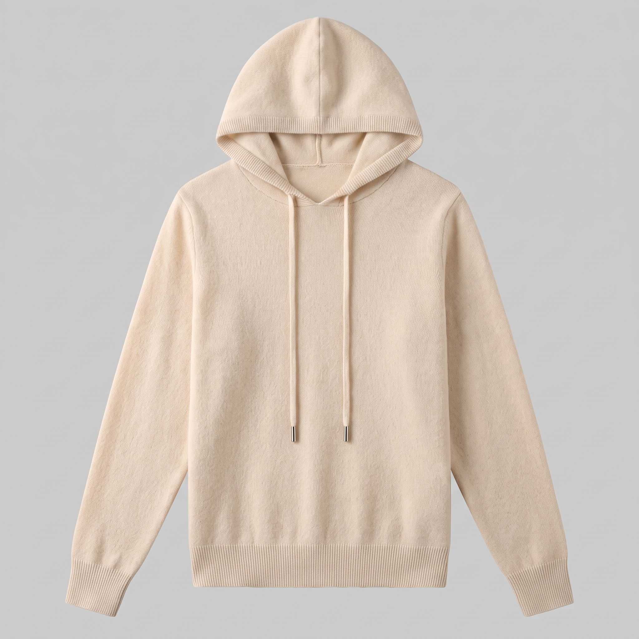 Men's Wool Knit Drawstring Hoodie