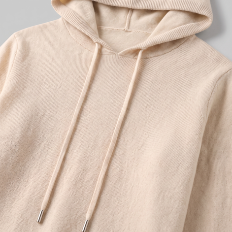 Men's Wool Knit Drawstring Hoodie