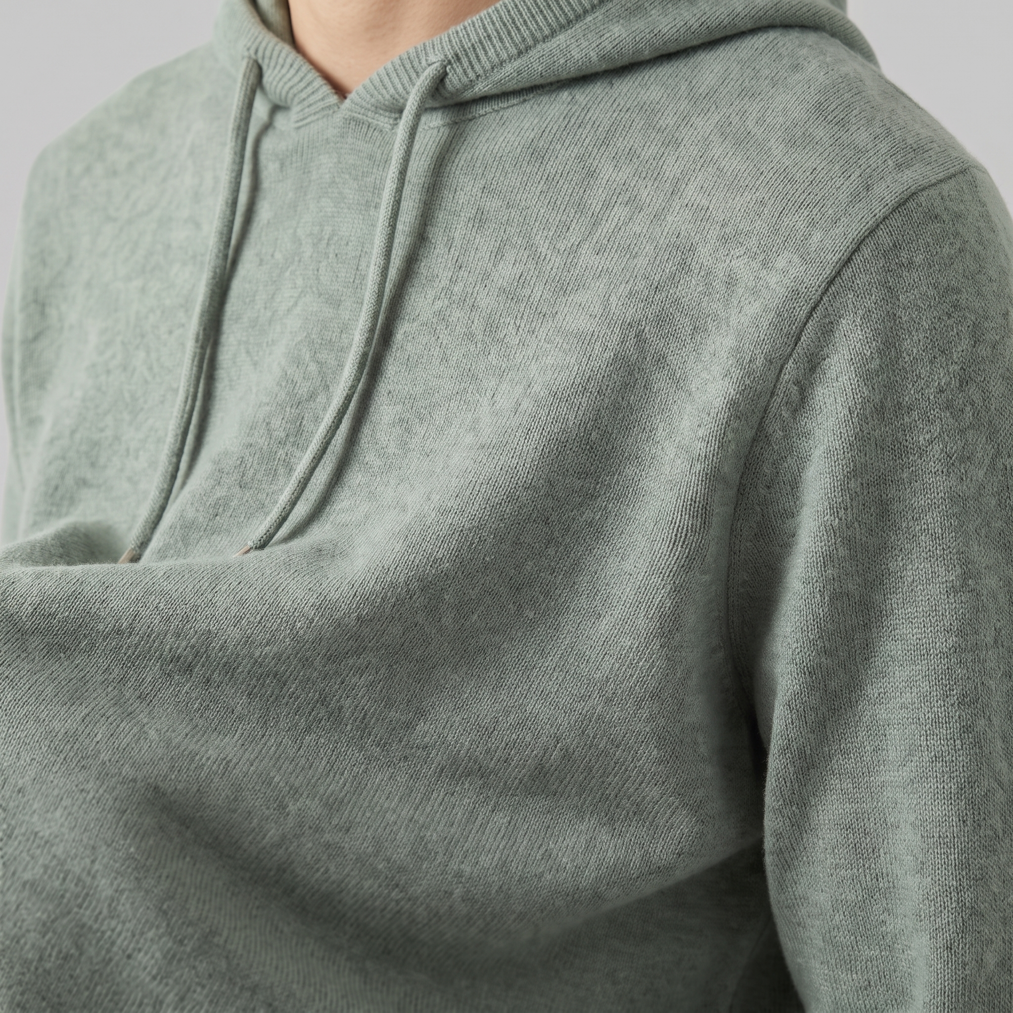 Men's Wool Knit Drawstring Hoodie