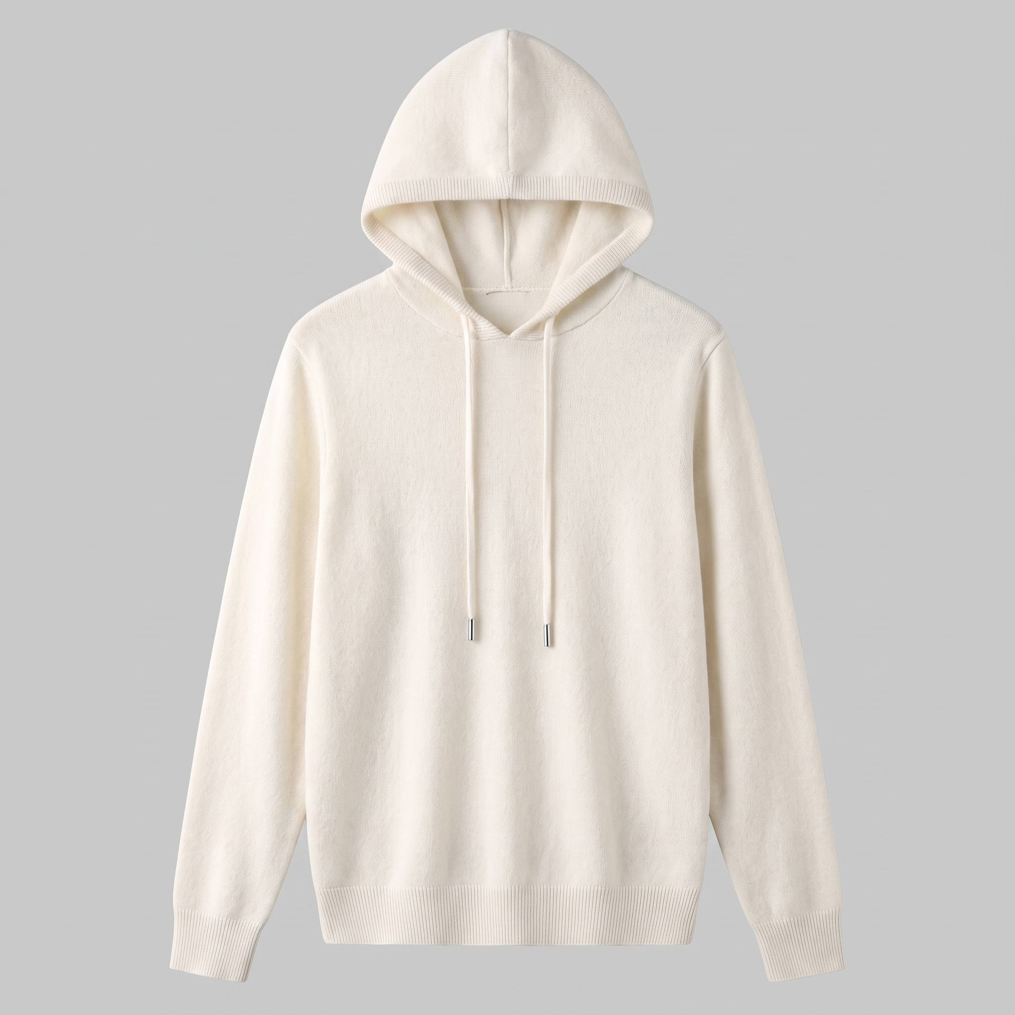 Men's Wool Knit Drawstring Hoodie