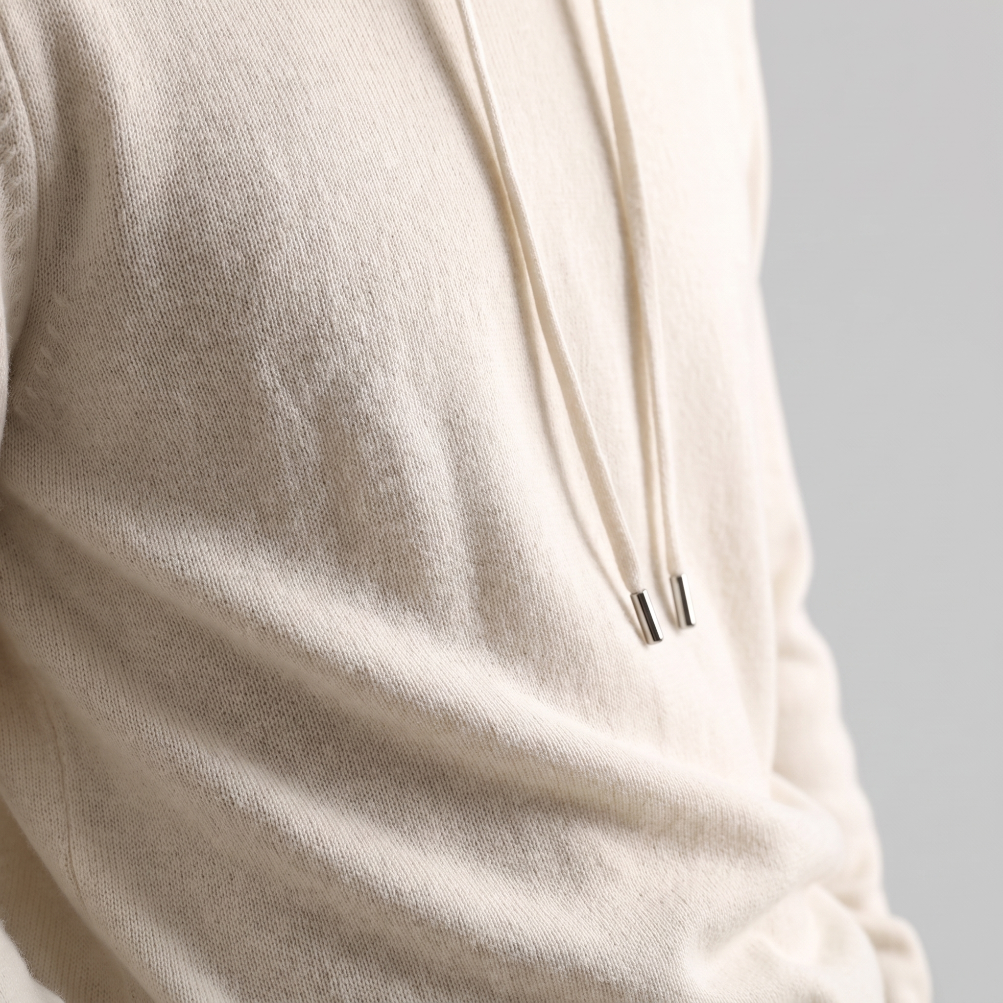 Men's Wool Knit Drawstring Hoodie