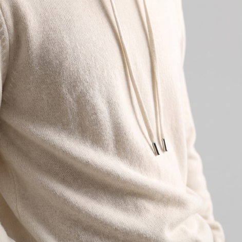 Men's Wool Knit Drawstring Hoodie