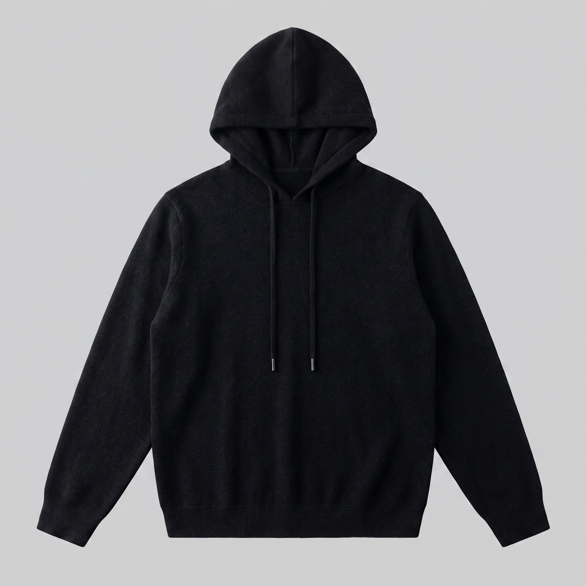 Men's Wool Knit Drawstring Hoodie