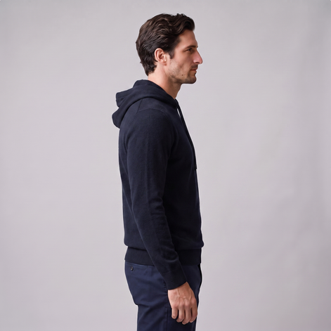 Men's Wool Knit Drawstring Hoodie