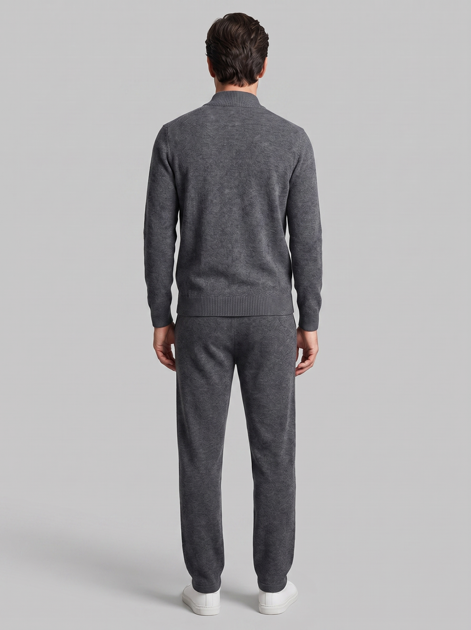 Men's Wool Knit Zip Cardigan and Trouser Co-ord Set