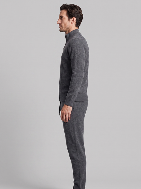 Men's Wool Knit Zip Cardigan and Trouser Co-ord Set