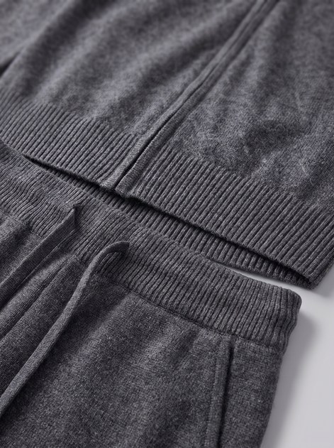 Men's Wool Knit Zip Cardigan and Trouser Co-ord Set