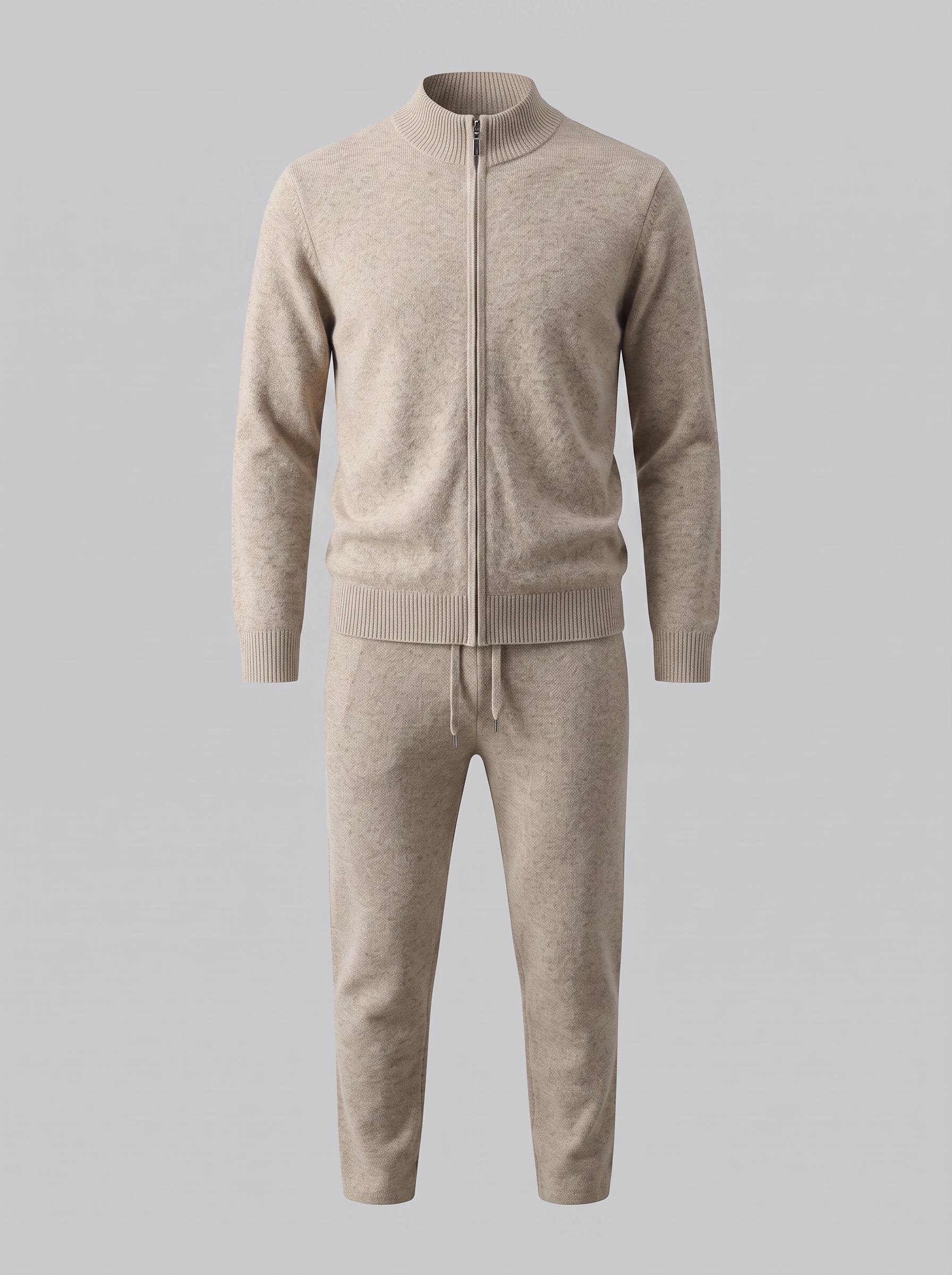 Men's Wool Knit Zip Cardigan and Trouser Co-ord Set
