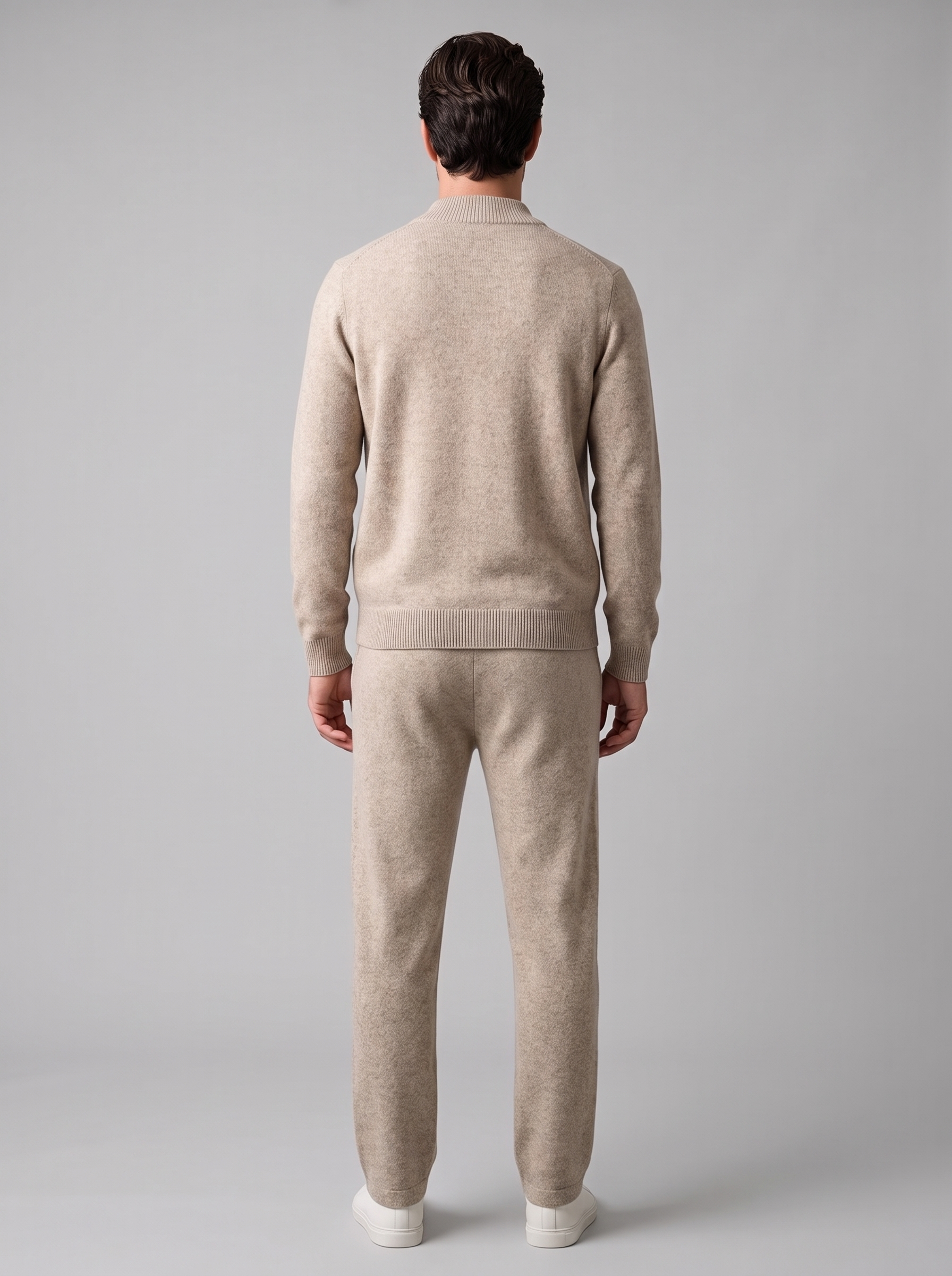 Men's Wool Knit Zip Cardigan and Trouser Co-ord Set