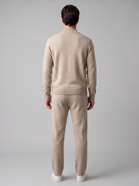 Men's Wool Knit Zip Cardigan and Trouser Co-ord Set