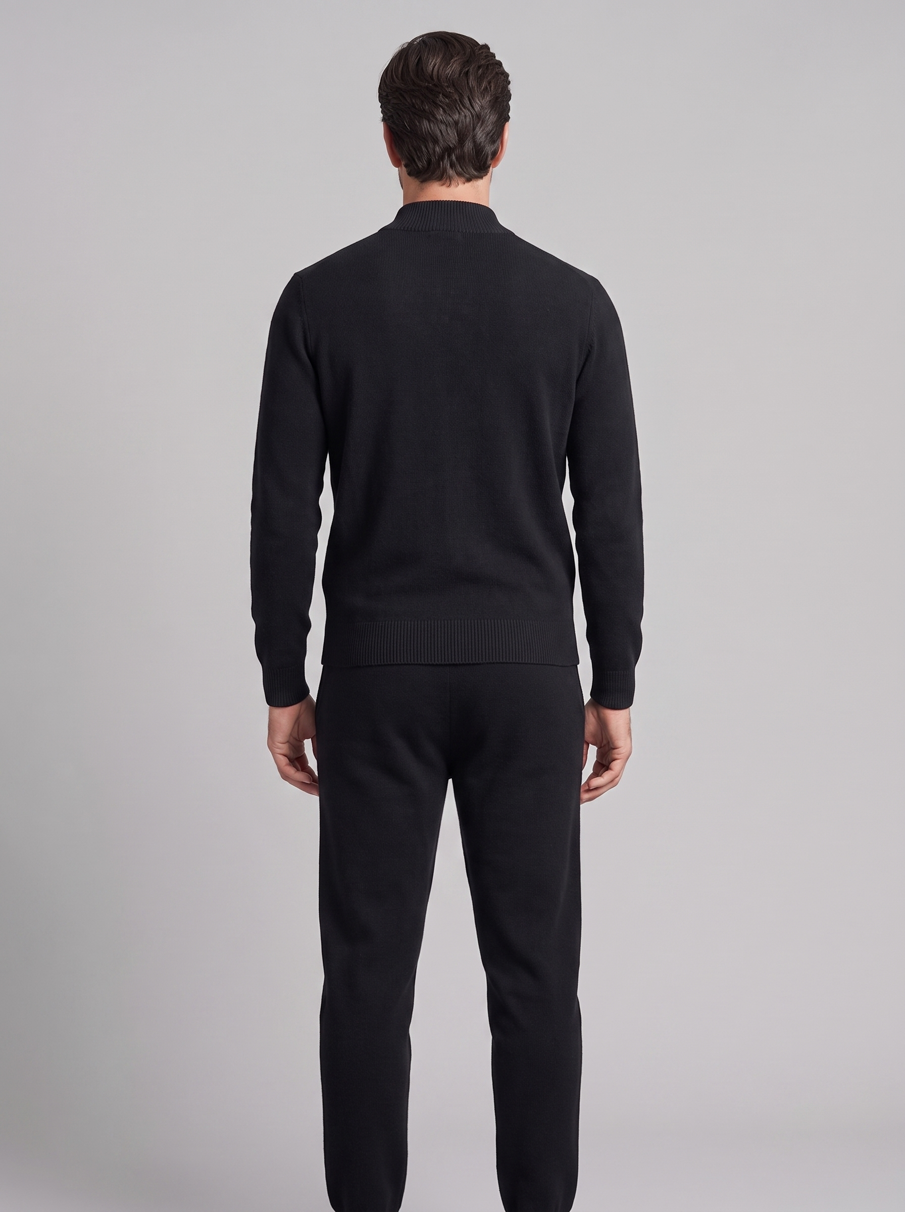 Men's Wool Knit Zip Cardigan and Trouser Co-ord Set