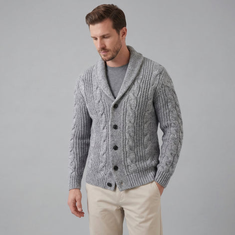 Men's Wool Knitted Cardigan
