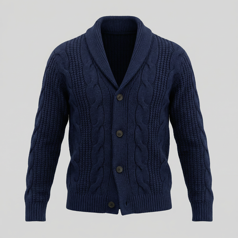 Men's Wool Knitted Cardigan