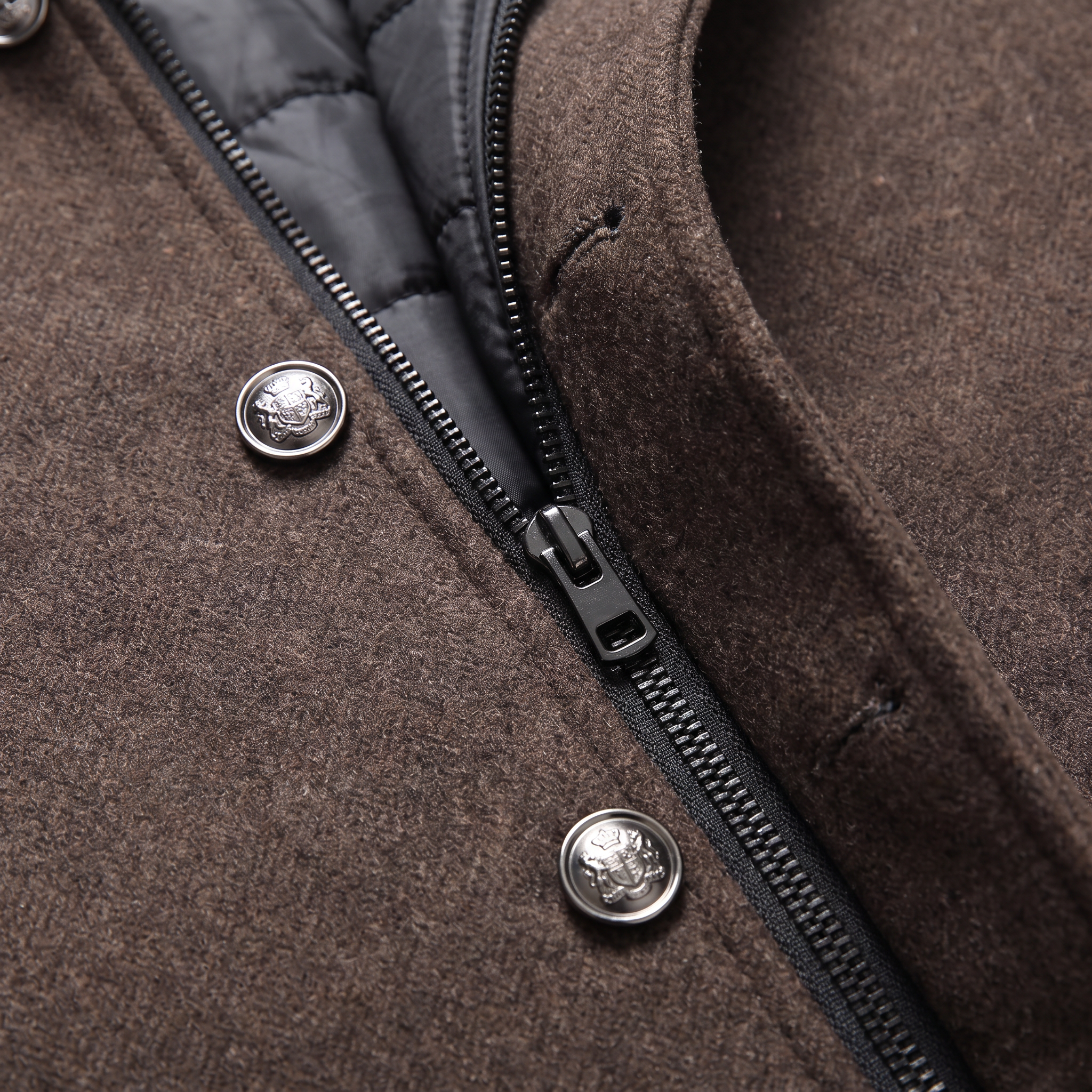Men's Wool-Look Stand Collar Overcoat