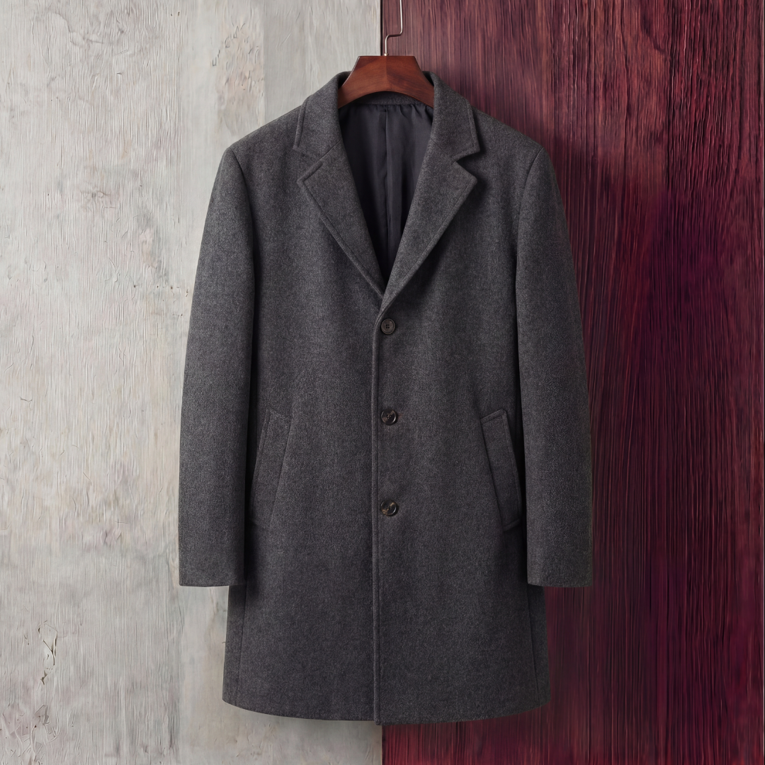 Men's Wool Overcoat Classic Long Coat