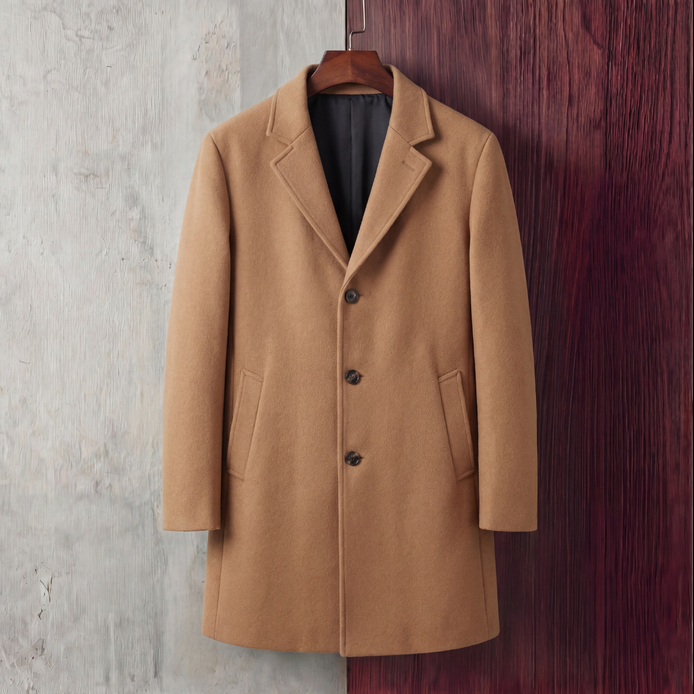 Men's Wool Overcoat Classic Long Coat