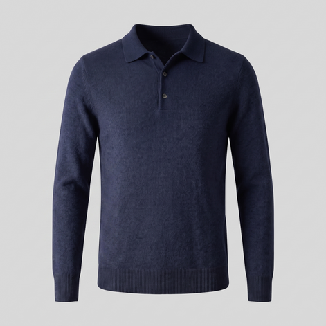 Men's Wool Polo Sweater