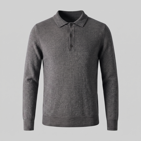 Men's Wool Polo Sweater