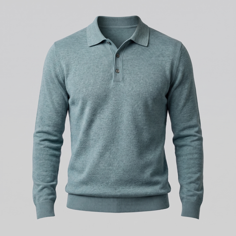 Men's Wool Polo Sweater
