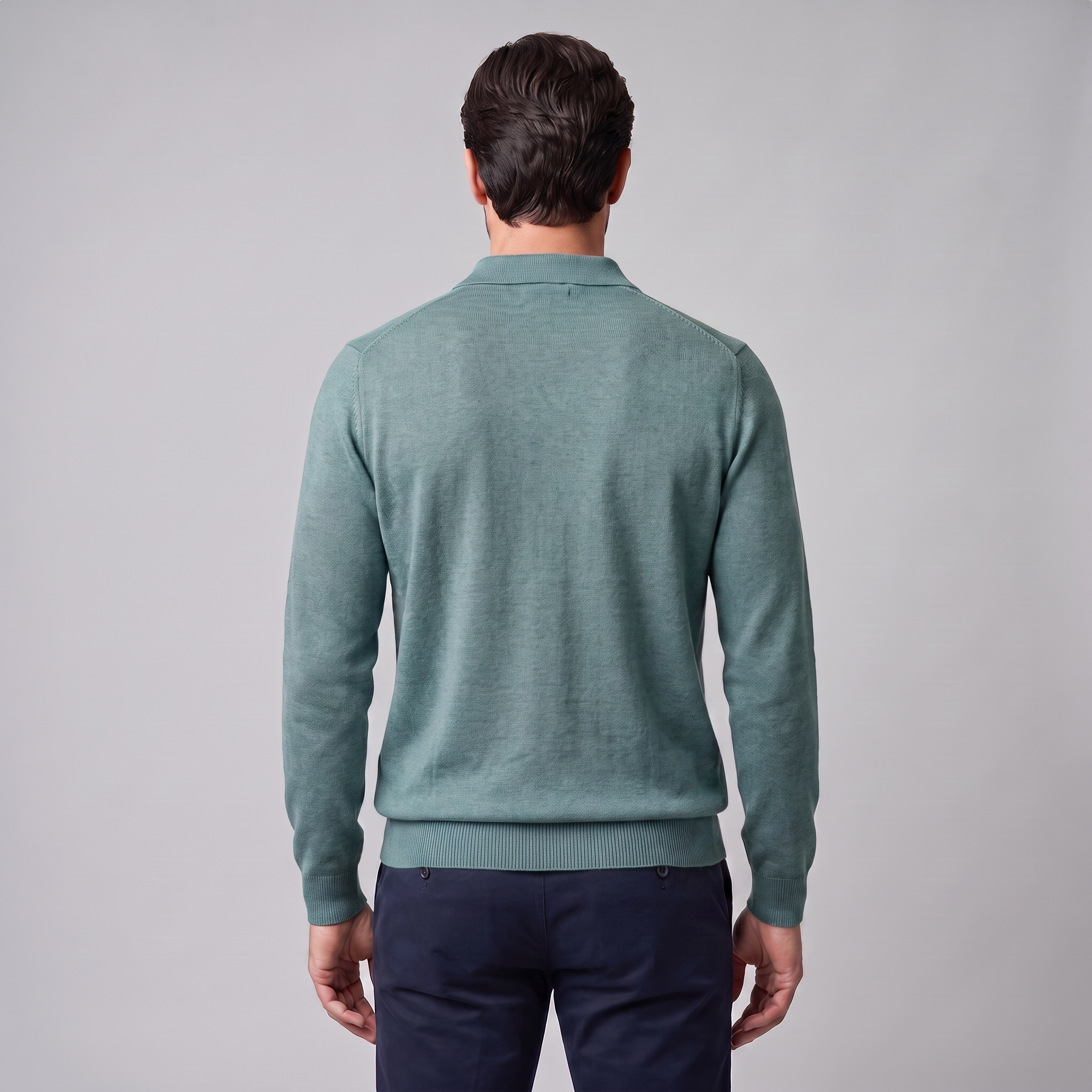 Men's Wool Polo Sweater