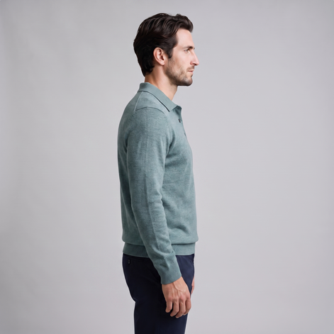 Men's Wool Polo Sweater