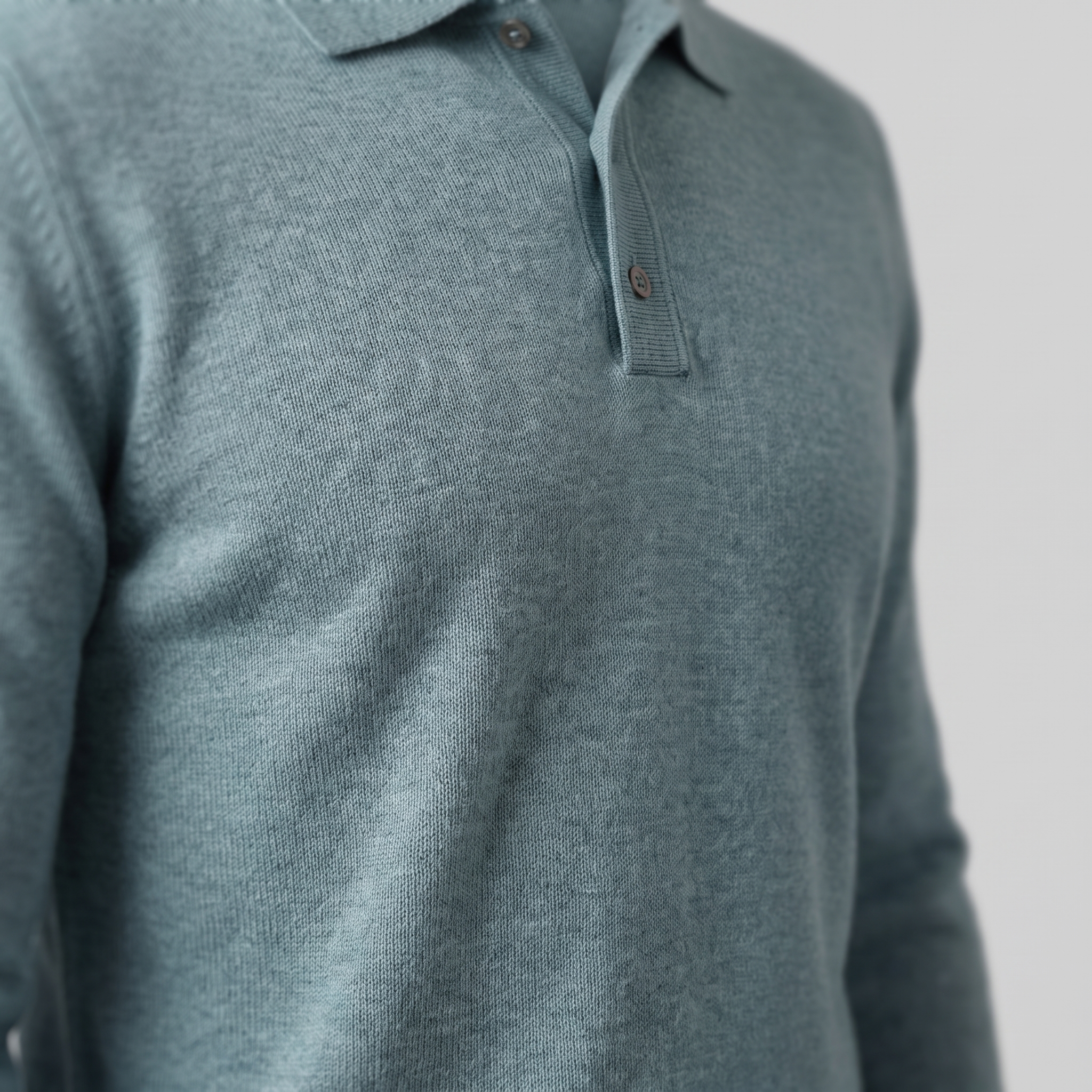 Men's Wool Polo Sweater