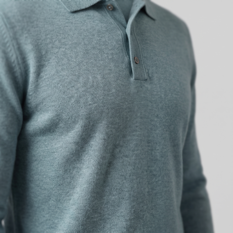 Men's Wool Polo Sweater