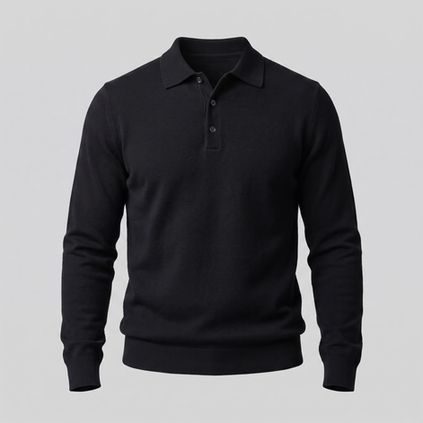 Men's Wool Polo Sweater