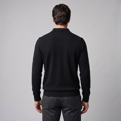 Men's Wool Polo Sweater