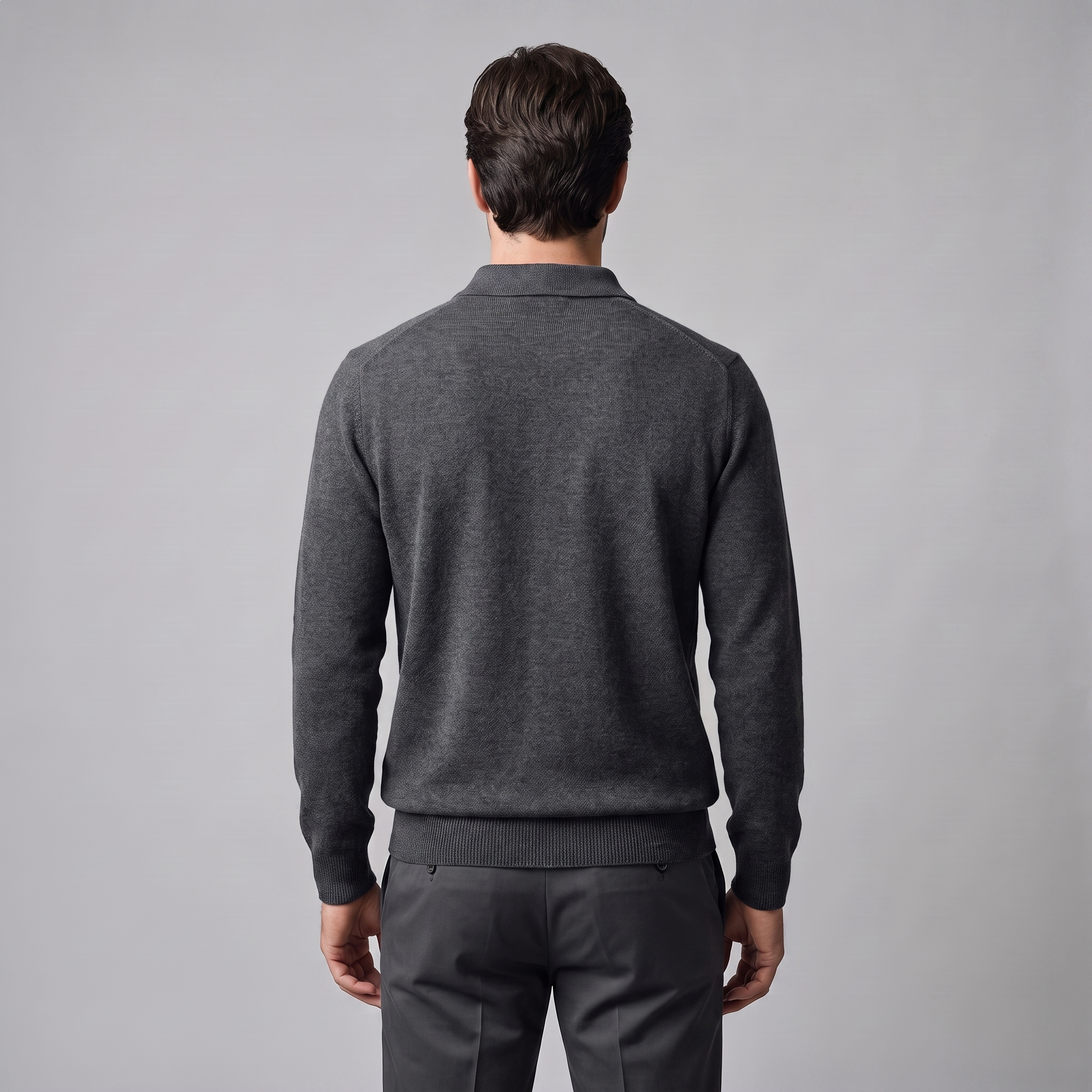 Men's Wool Polo Sweater