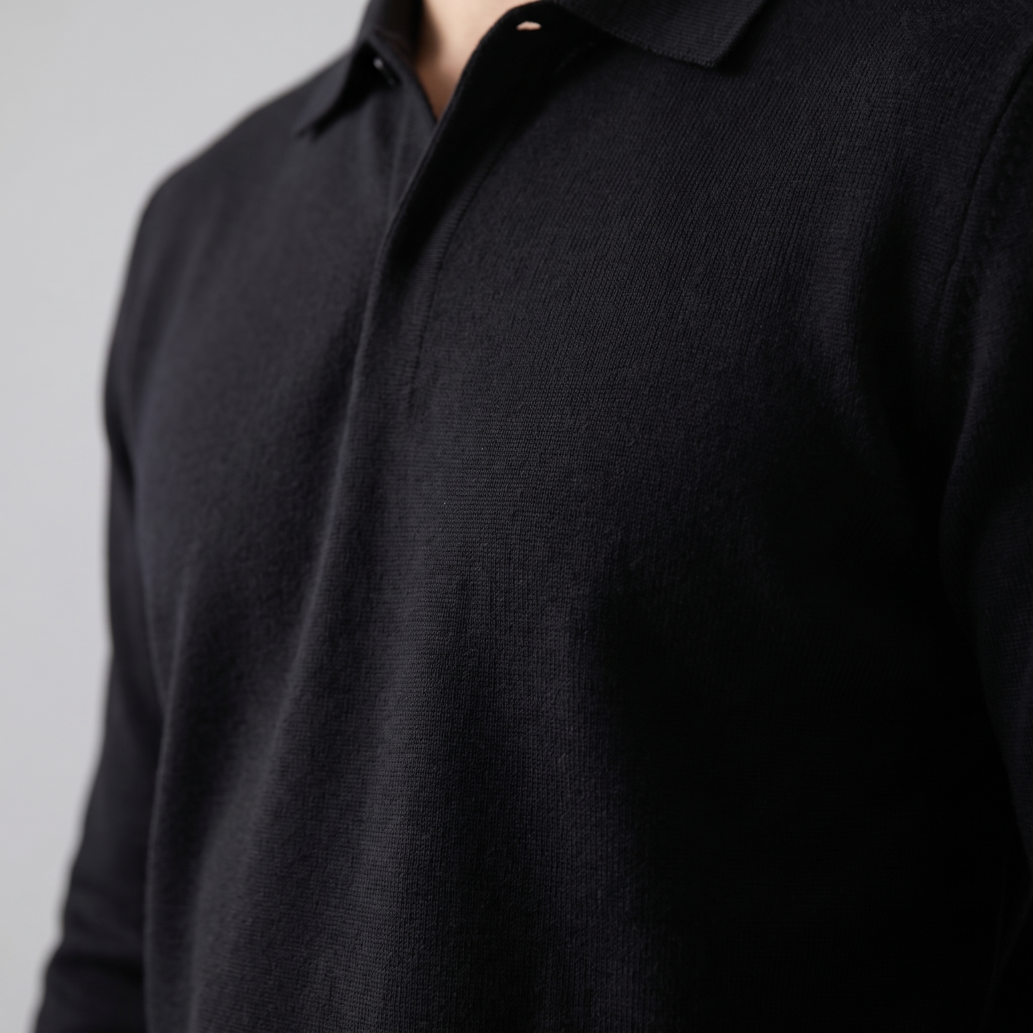 Men's Wool Polo Sweater