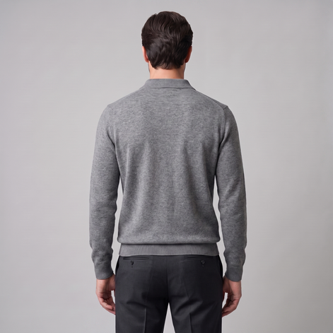Men's Wool Polo Sweater
