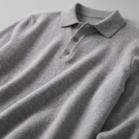 Men's Wool Polo Sweater