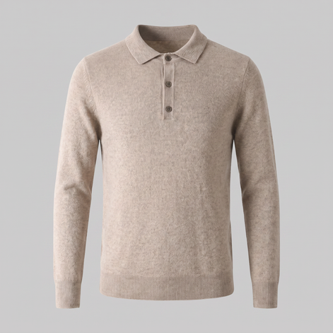 Men's Wool Polo Sweater