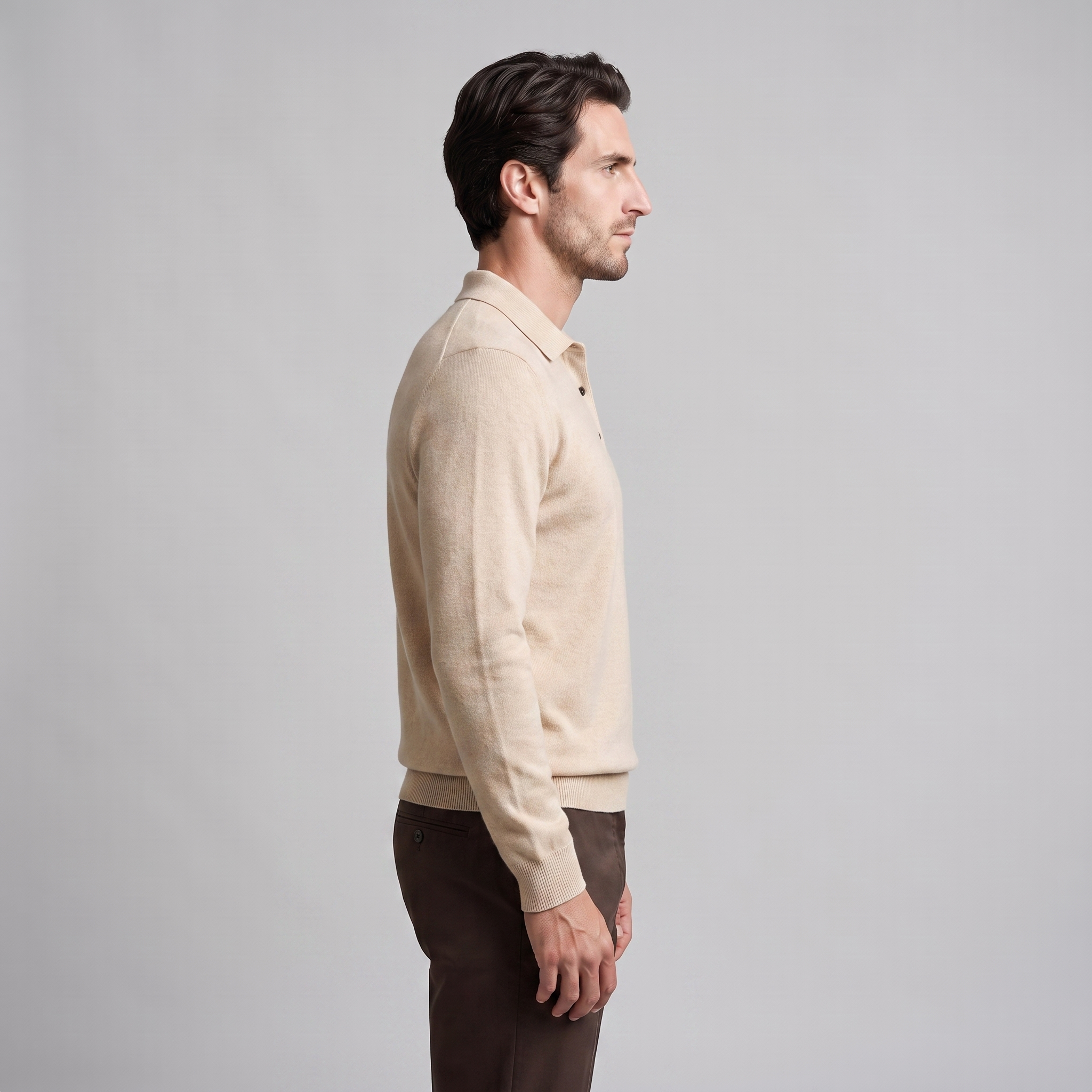 Men's Wool Polo Sweater
