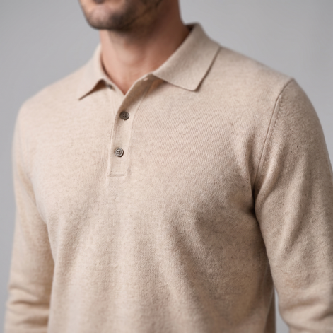 Men's Wool Polo Sweater